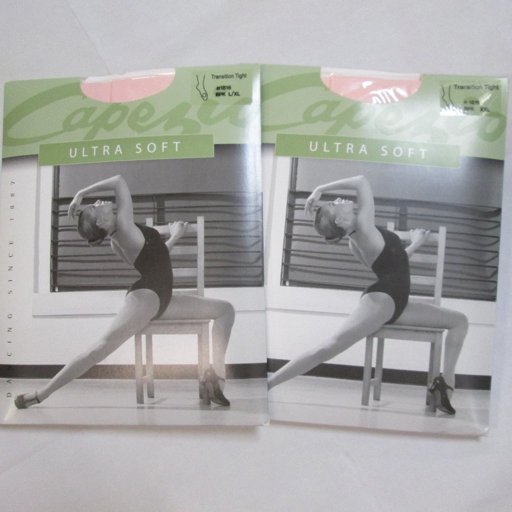 3 PAIRS of Tights Capezio New Transition Pink #1816 Size XXL